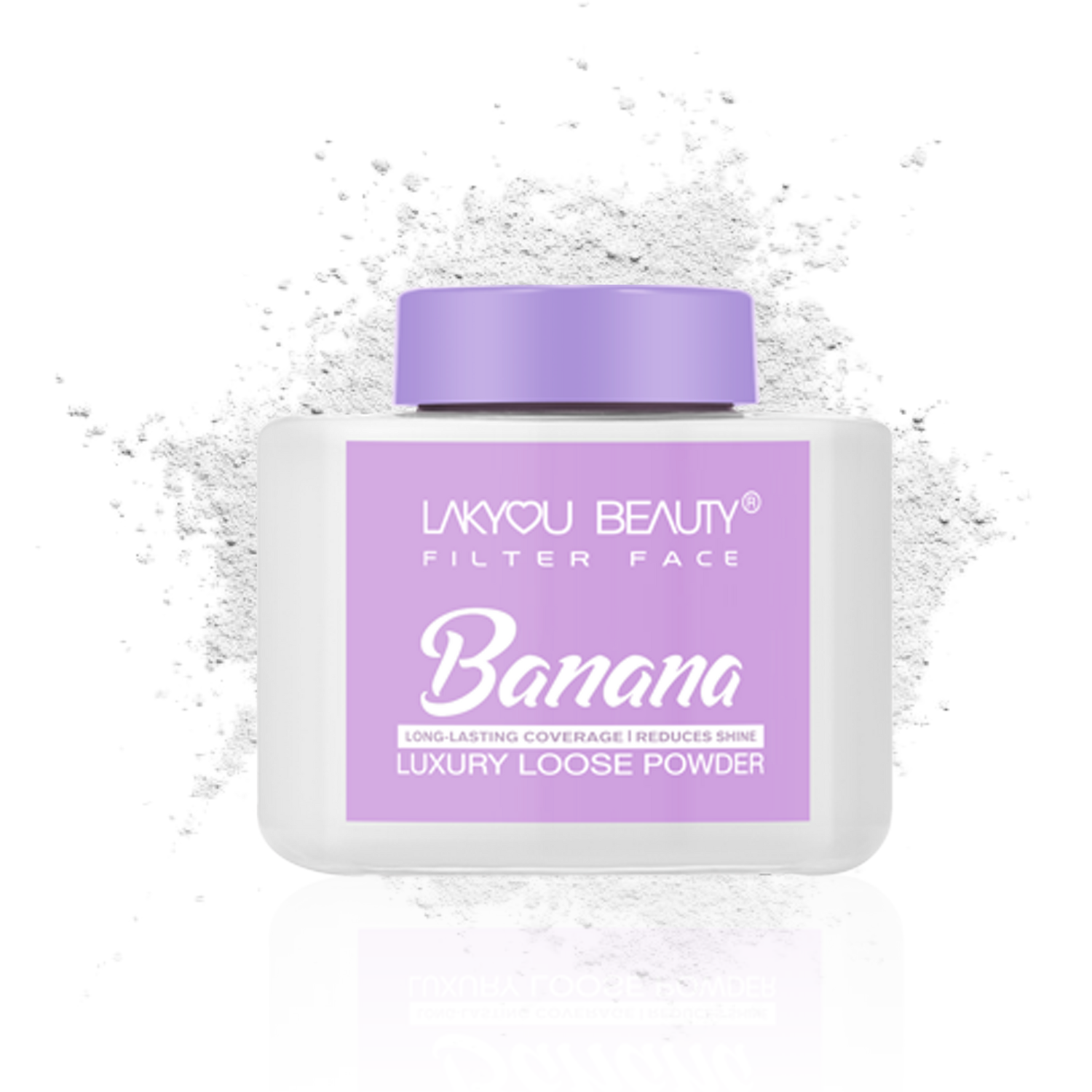 Lakyou Beauty Filter Face Banana Long-Lasting Coverage Reduce Shine Luxury Loose Powder Compact