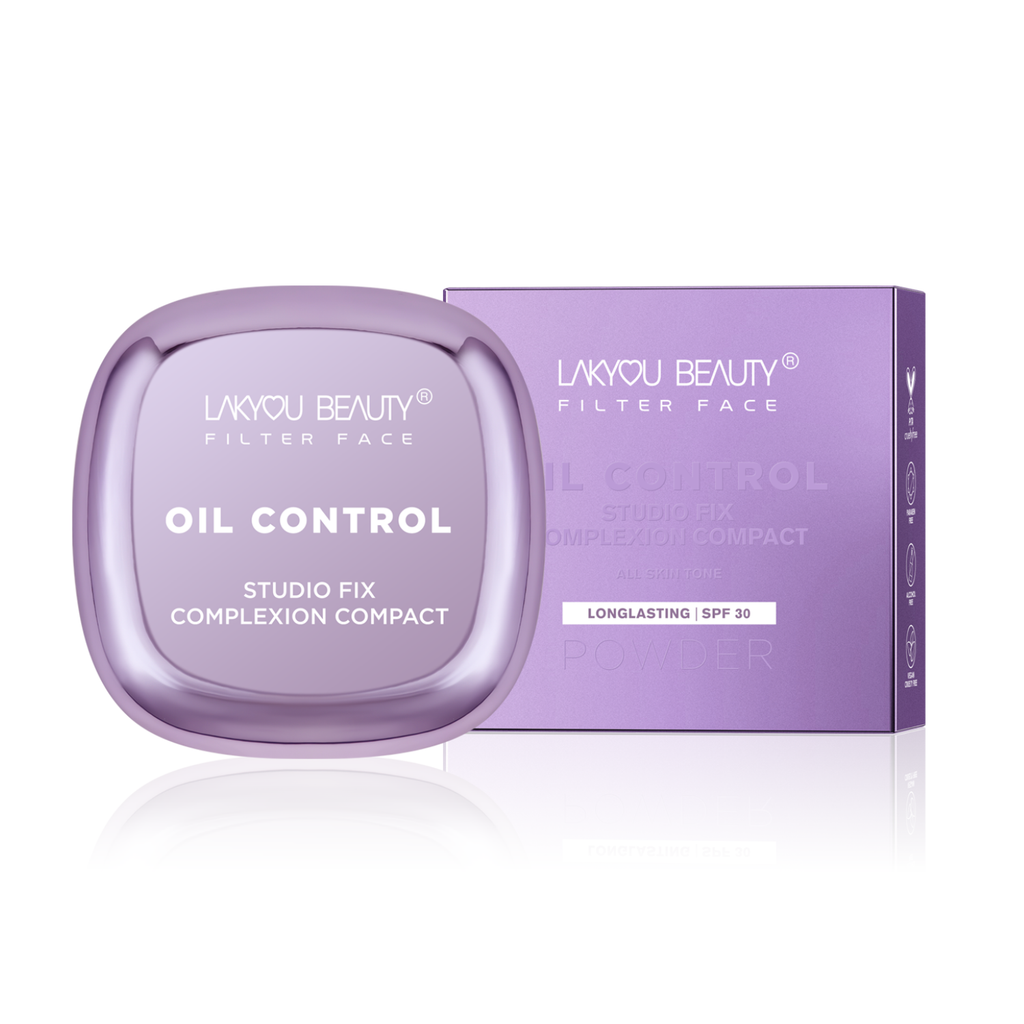 Lakyou Beauty Filter Face Oil Control Studio Fix Complexion Compact Long-lasting, Spf-30