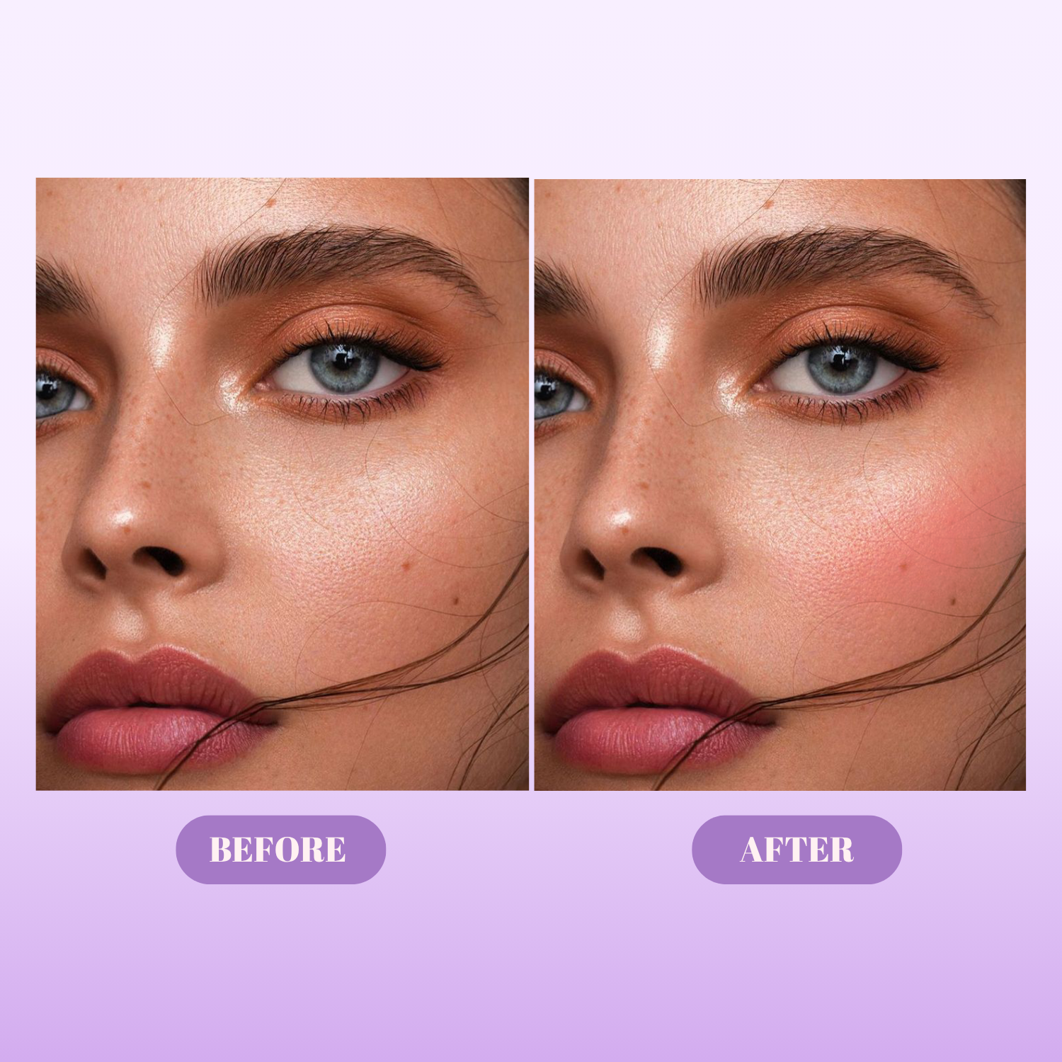 Lakyou Beauty Twilight Blush Palette 6 Shades, Long-lasting, Smooth Blendable, Travel-Friendly Design