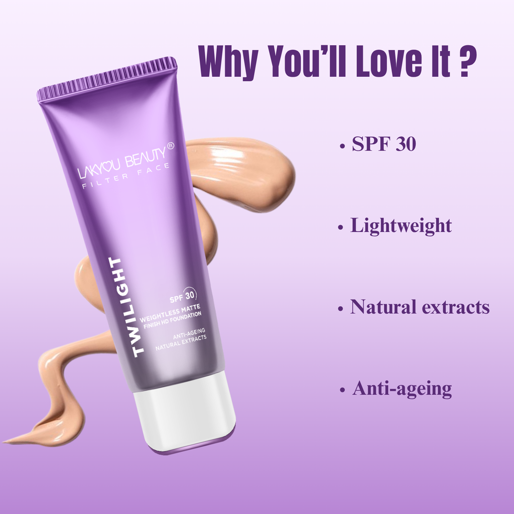Lakyou Beauty Filter Face Twilight Weightless Matte Finish HD Foundation SPF 30 Foundation