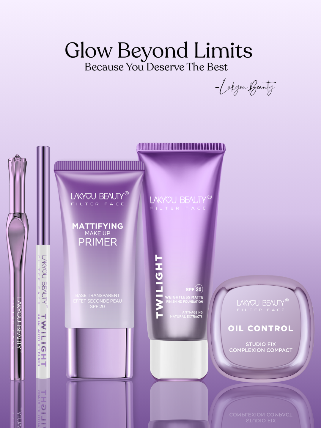 Lakyou Beauty Filter Face Twilight Auto Kajal Jet Black, 24HRS, Waterproof, No Smudge