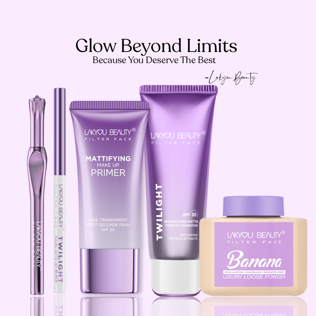 Lakyou Beauty Filter Face Banana Long-Lasting Coverage Reduce Shine Luxury Loose Powder Compact