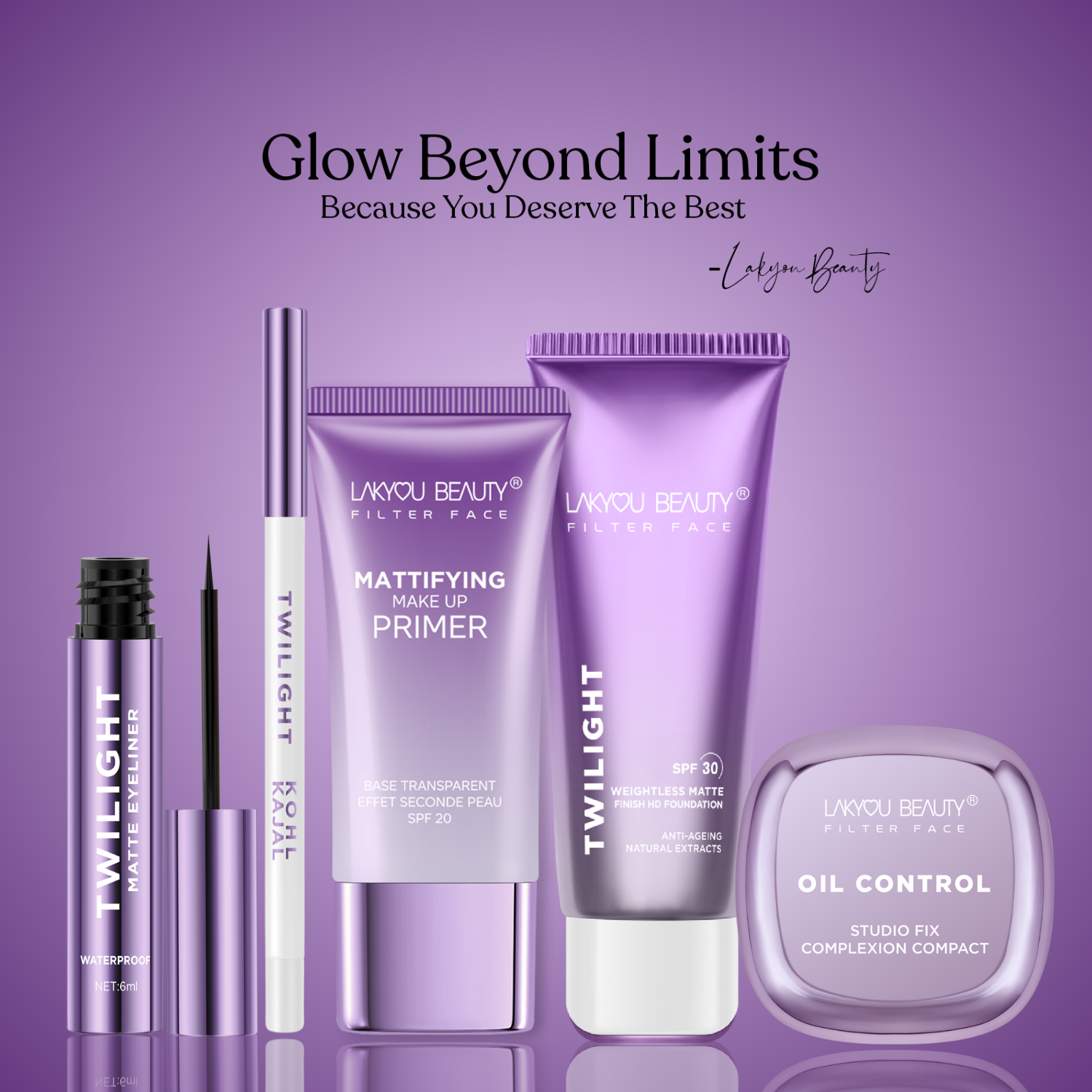 Lakyou Beauty Filter Face Twilight Waterproof Jet Black Kohl Kajal Long Lasting, Smudgeproof, Vitamin E Enriched