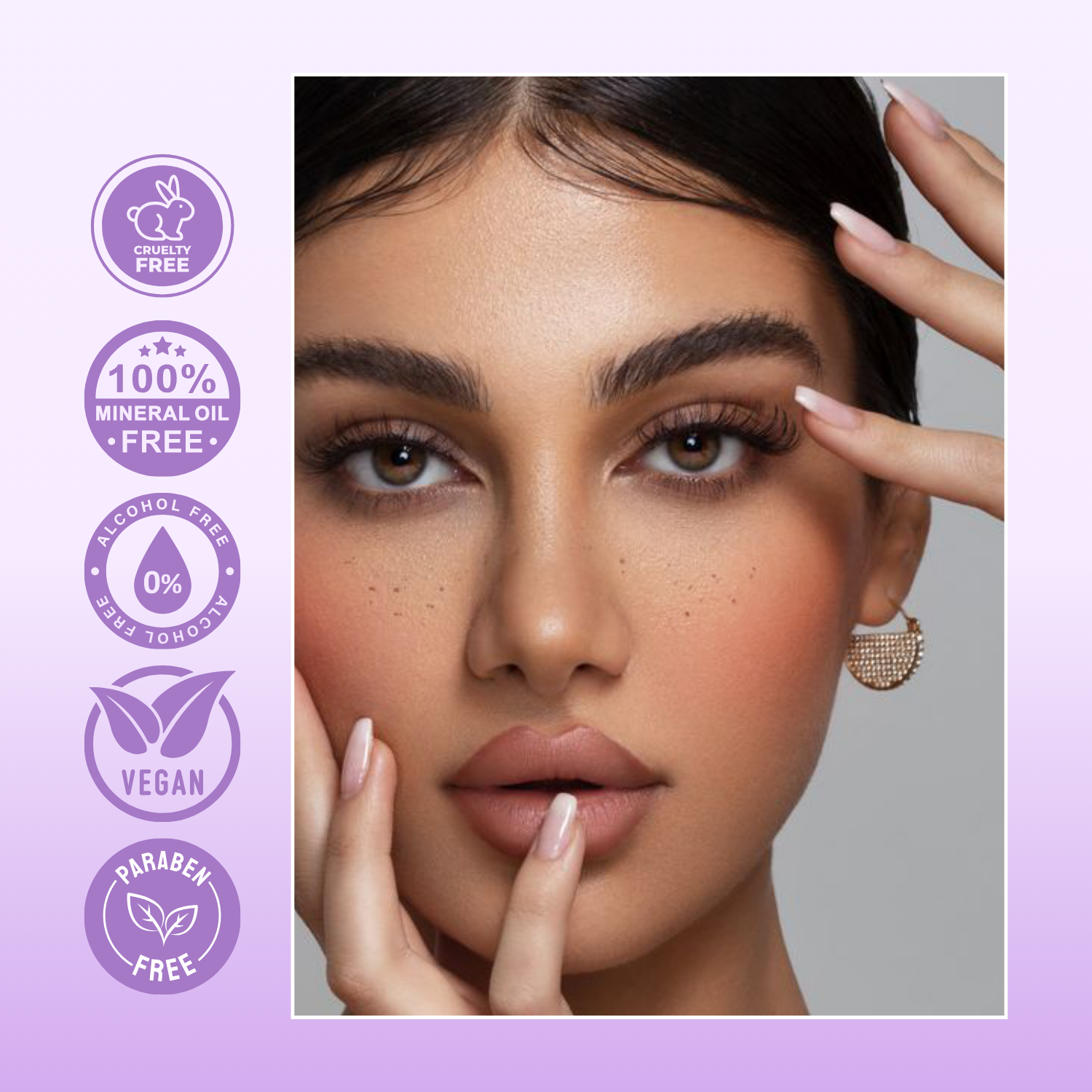 Lakyou Beauty Twilight Blush Palette 6 Shades, Long-lasting, Smooth Blendable, Travel-Friendly Design