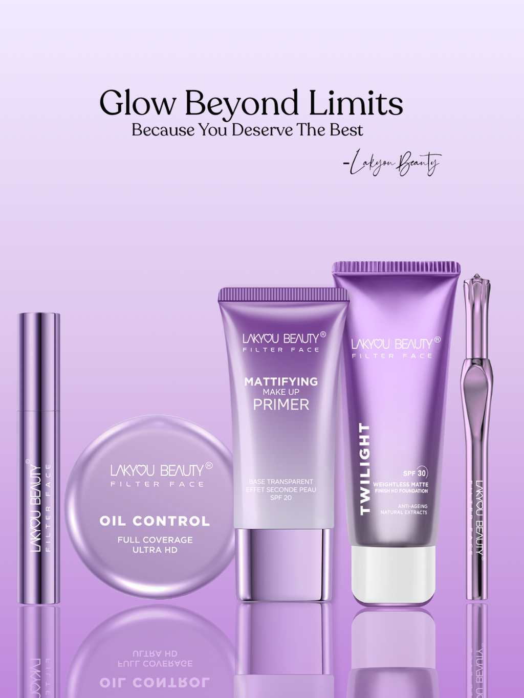 Lakyou Beauty Filter Face Oil Control full coverage ultra hd 2in1 Matte Super-Blendable SPF30 Compact