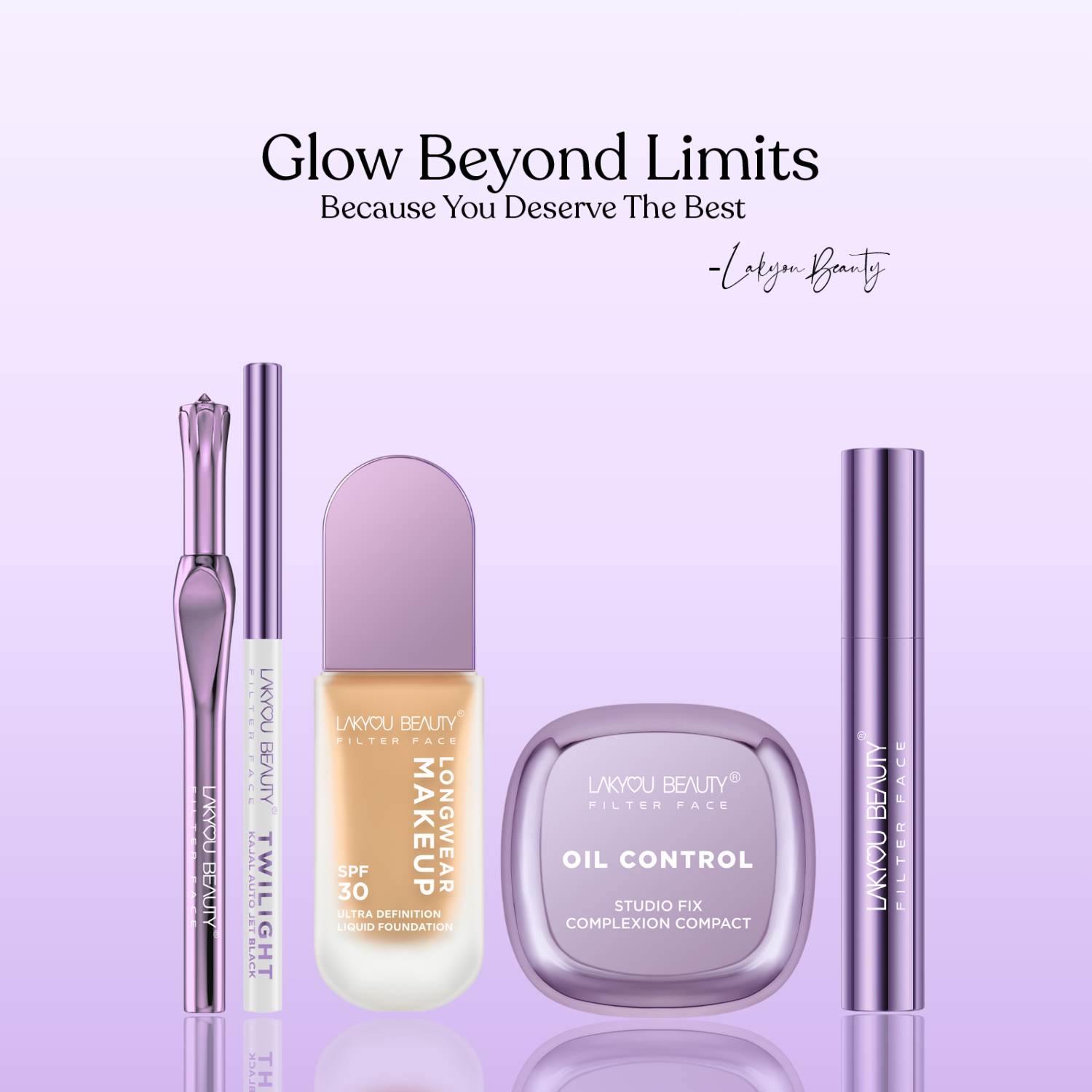 Lakyou Beauty Filter Face Oil Control Studio Fix Complexion Compact Long-lasting, Spf-30