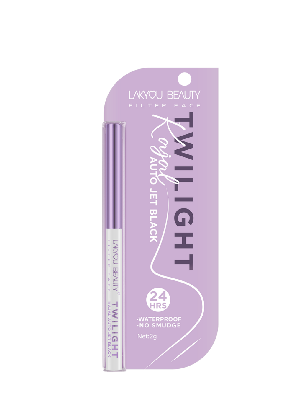 Lakyou Beauty Filter Face Twilight Auto Kajal Jet Black, 24HRS, Waterproof, No Smudge