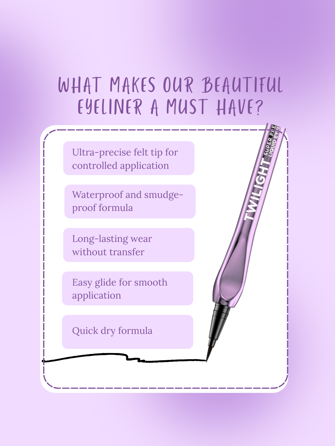 Lakyou Beauty Twilight Longstay Super Precise Liquid Eyeliner Quick-Dry Waterproof Formula