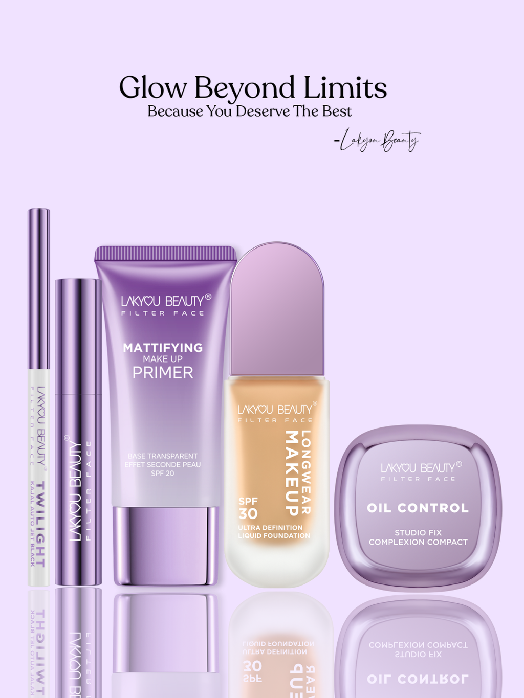 Lakyou Beauty Ultra Definition Liquid Foundation SPF 30 | Longwear | All Skin Tone Foundation