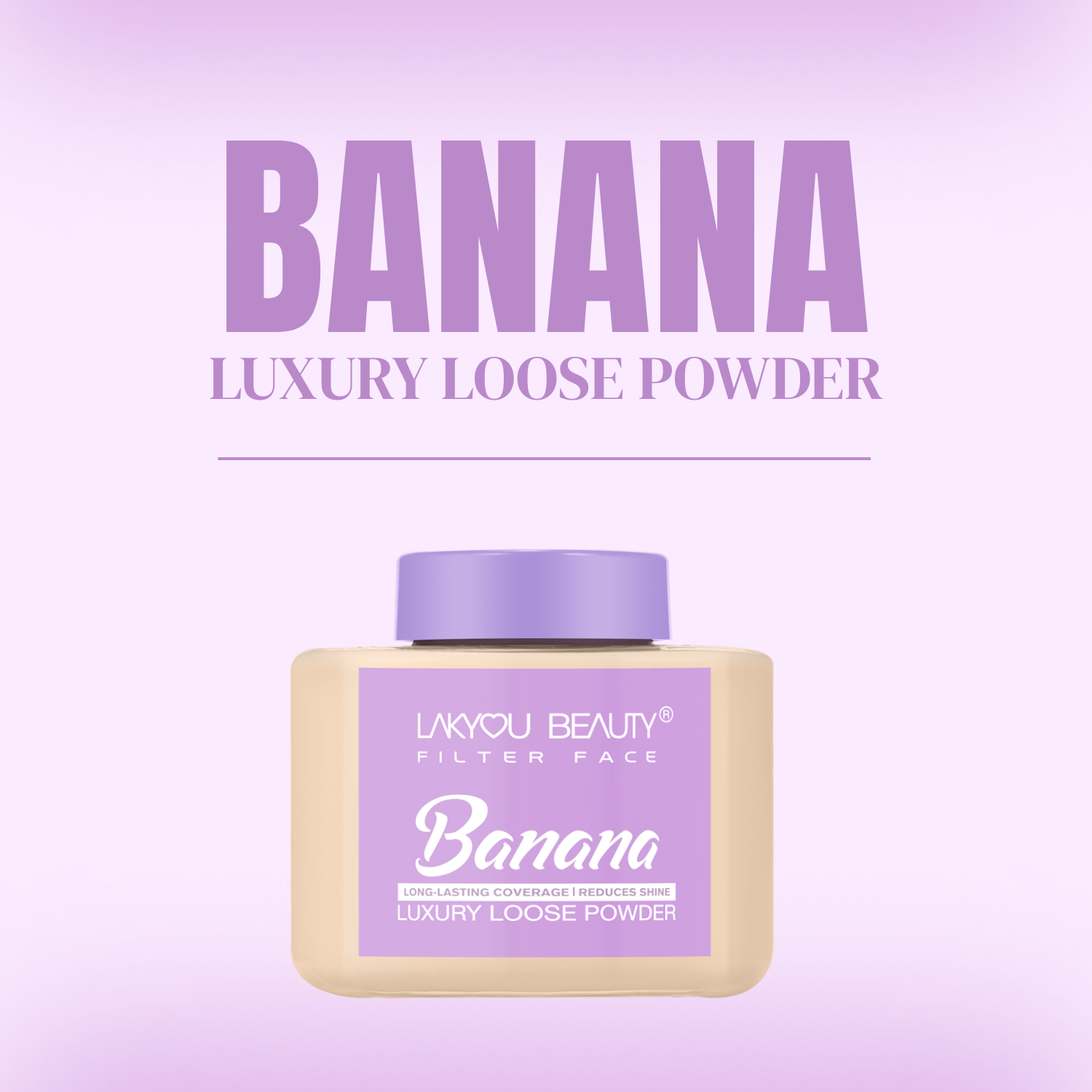 Lakyou Beauty Filter Face Banana Long-Lasting Coverage Reduce Shine Luxury Loose Powder Compact