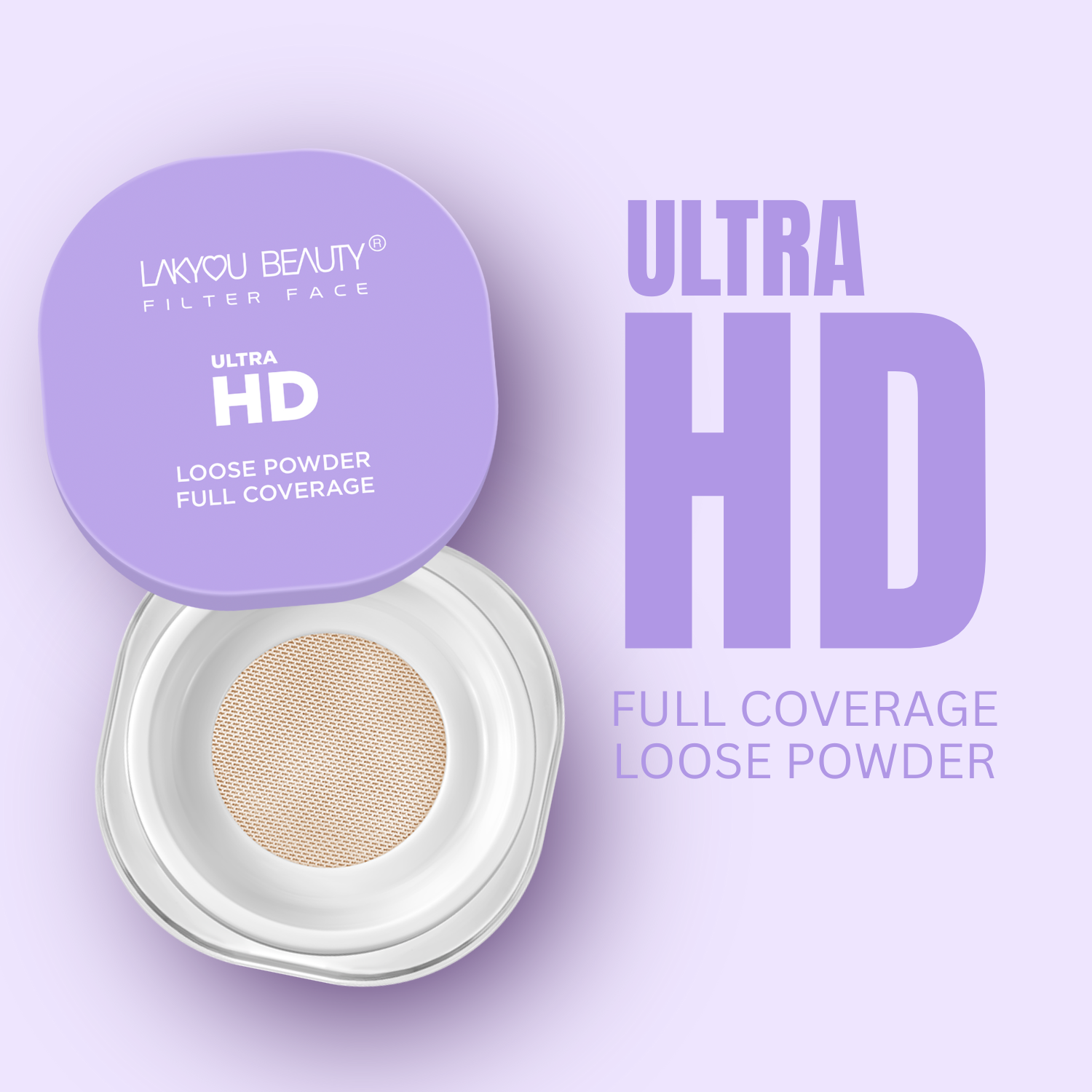 Lakyou Beauty Filter Face Pore Blurring Loose Powder Ultra HD Full Coverage Matte Compact