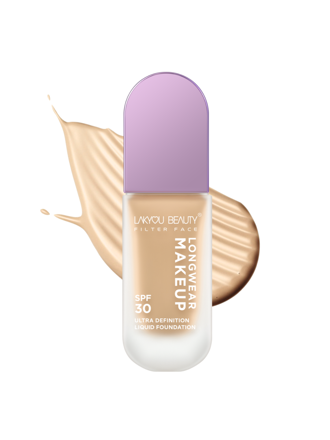Lakyou Beauty Ultra Definition Liquid Foundation SPF 30 | Longwear | All Skin Tone Foundation