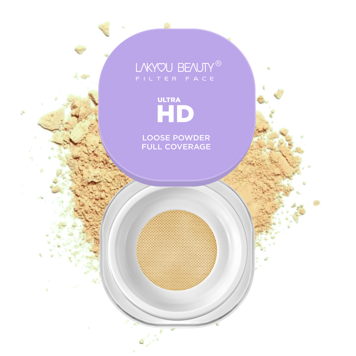 Lakyou Beauty Filter Face Pore Blurring Loose Powder Ultra HD Full Coverage Matte Compact