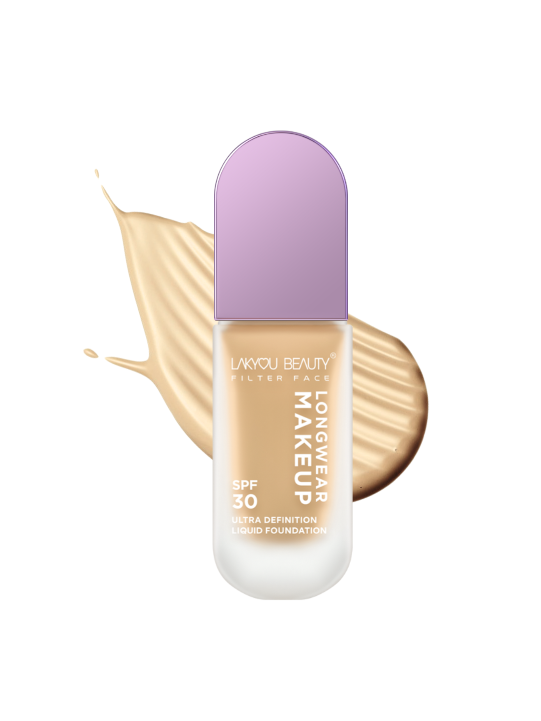 Lakyou Beauty Ultra Definition Liquid Foundation SPF 30 | Longwear | All Skin Tone Foundation