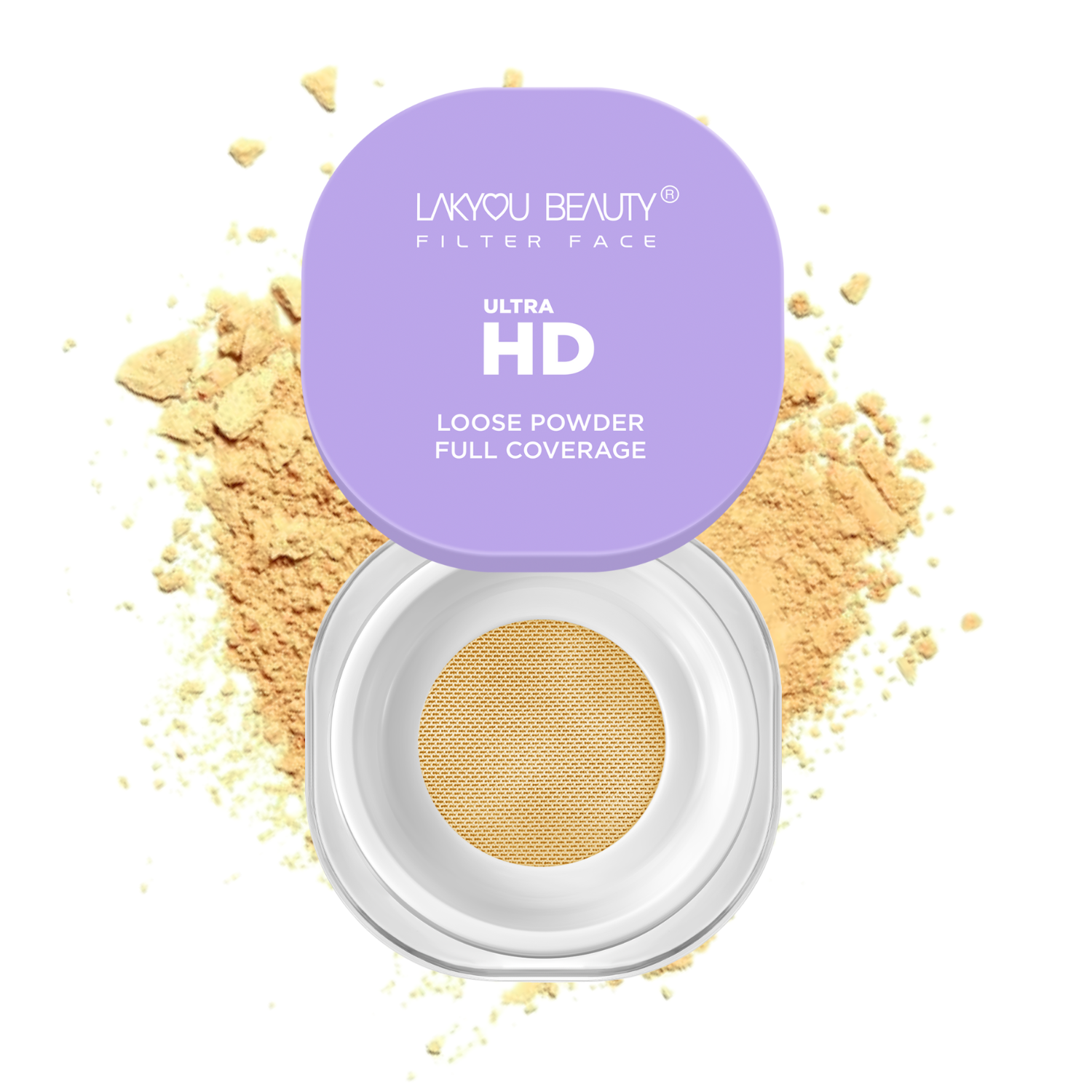 Lakyou Beauty Filter Face Pore Blurring Loose Powder Ultra HD Full Coverage Matte Compact