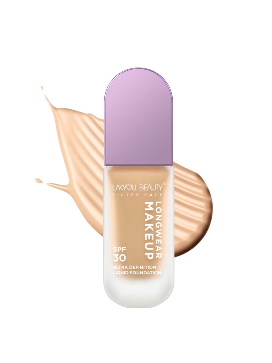Lakyou Beauty Ultra Definition Liquid Foundation SPF 30 | Longwear | All Skin Tone Foundation