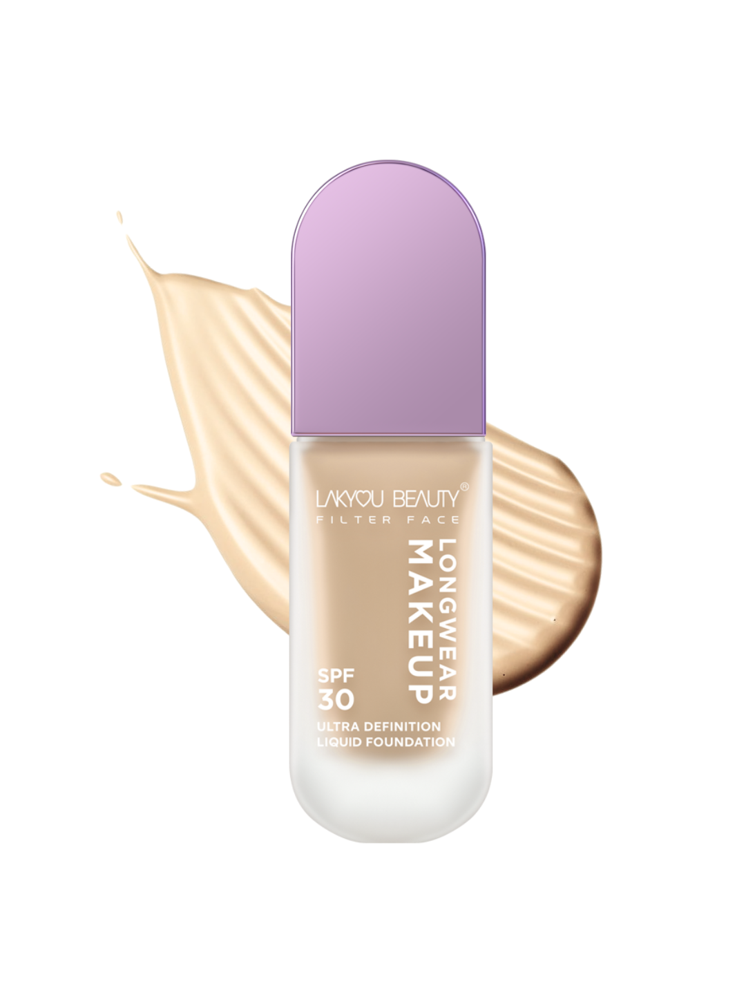 Lakyou Beauty Ultra Definition Liquid Foundation SPF 30 | Longwear | All Skin Tone Foundation