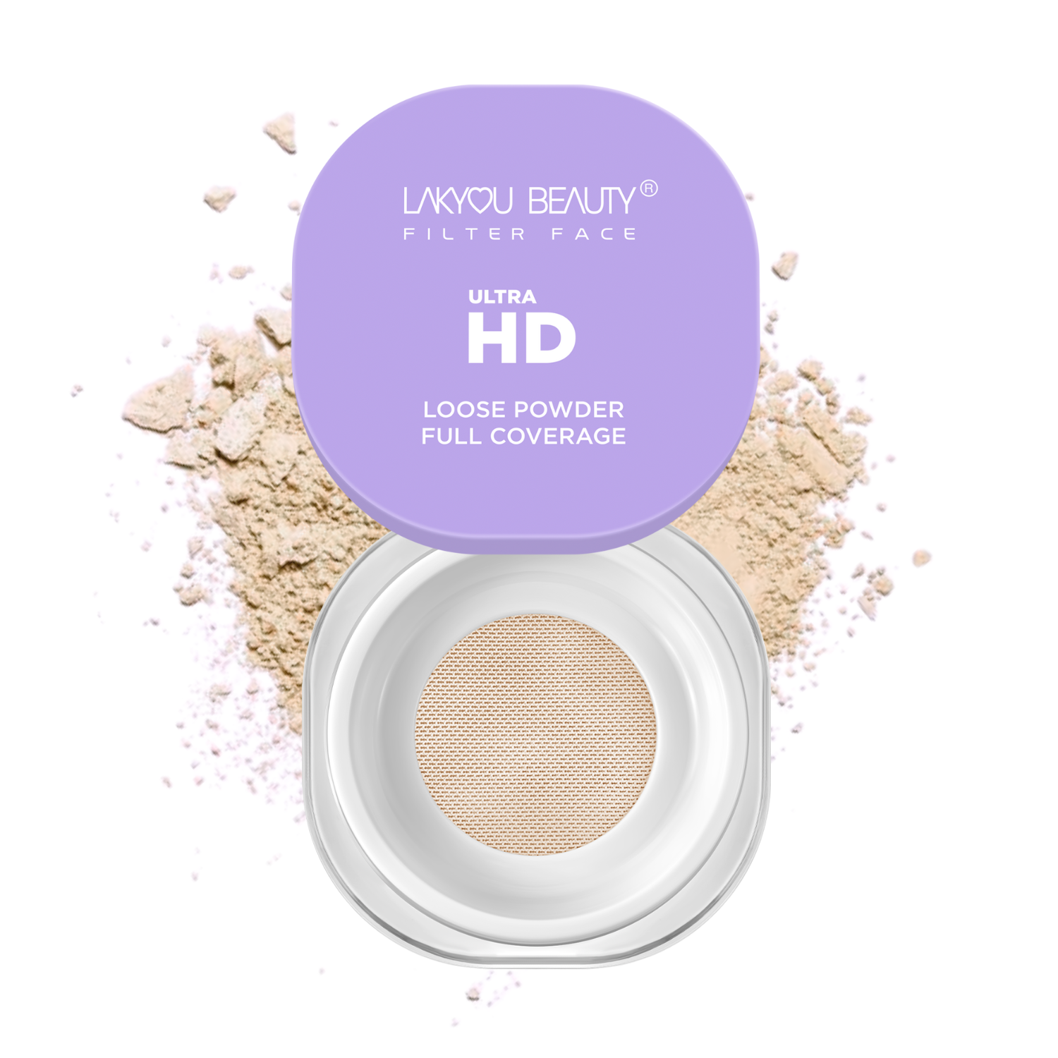 Lakyou Beauty Filter Face Pore Blurring Loose Powder Ultra HD Full Coverage Matte Compact